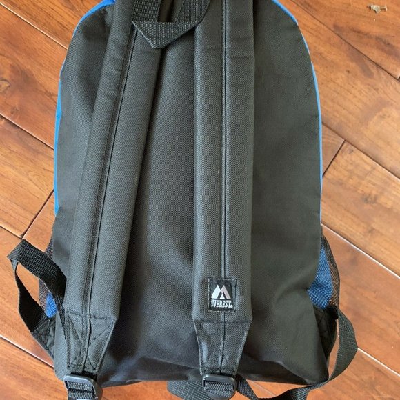 Everest Backpack Front & Side Pockets Royal Blue Black + school supplies 🆕NEW! - Picture 6 of 12